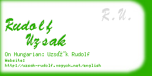 rudolf uzsak business card